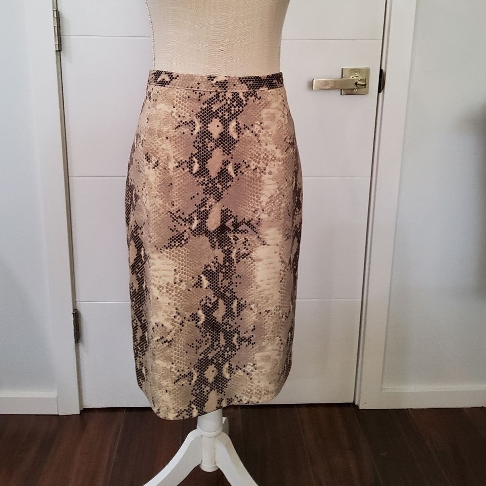 The Limited Snake Skin Print Midi Skirt Size 8